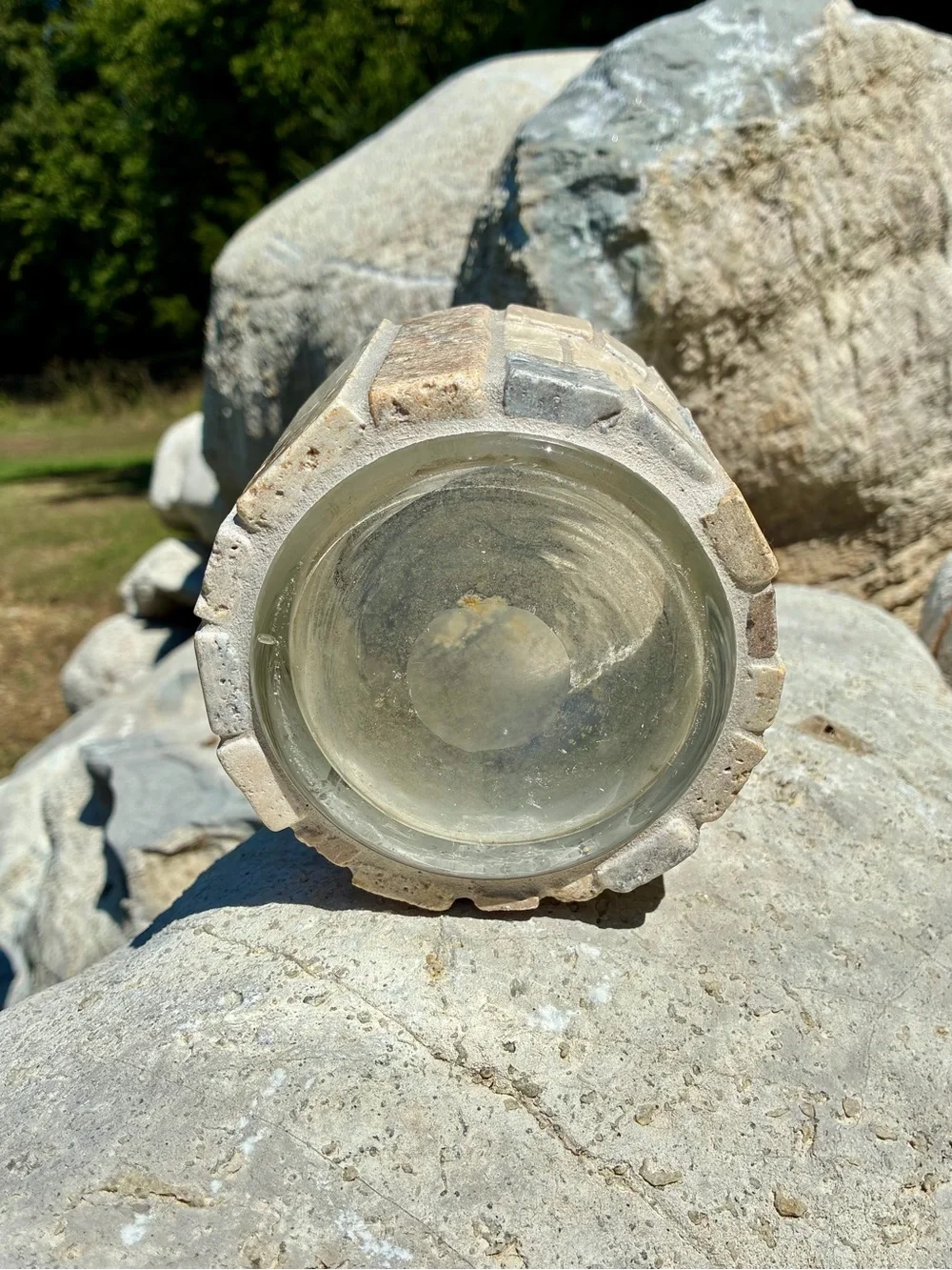 Neutral Stone Mosaic Tealight Holder - Home Accents
